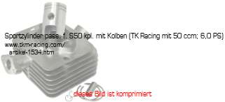 Bild vom Artikel Sportzylinder pass. f. S50 kpl. mit Kolben (TK-Racing mit 50 ccm; 6,0 PS)