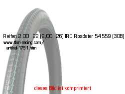Bild vom Artikel Reifen 2,00 - 22 IRC Roadstar 54-559 (30B) 26 x 2,00