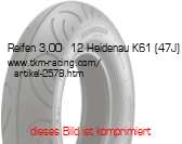 Bild vom Artikel Reifen 3,00 - 12 Heidenau K61 (47J)