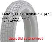 Bild vom Artikel Reifen 3,00 - 12 Heidenau K38 (47J)