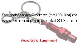 Bild vom Artikel Schlüsselanhänger Zündkerze (mit LED-Licht) rot
