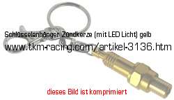 Bild vom Artikel Schlüsselanhänger Zündkerze (mit LED-Licht) gelb