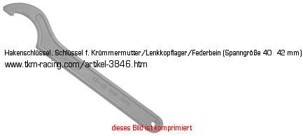 Bild vom Artikel Hakenschlüssel/Schlüssel f. Federbein, Krümmermutter, Lenkkopflager (Spanngröße 40,00 mm - 42,00 mm)