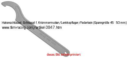 Bild vom Artikel Hakenschlüssel/Schlüssel f. Federbein, Krümmermutter, Lenkkopflager (Spanngröße 45,00 mm - 50,00 mm)
