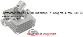 Bild vom Artikel Sportzylinder pass. f. S53 kpl. mit Kolben (TK-Racing mit 50 ccm; 6,0 PS)