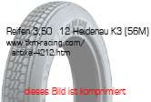 Bild vom Artikel Reifen 3,50 - 12 Heidenau K3 (56M)