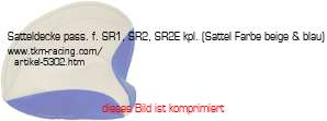 Bild vom Artikel Satteldecke pass. f. SR1, SR2, SR2E kpl. (Sattel Farbe beige & blau)