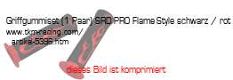 Bild vom Artikel Griffgummiset (1 Paar) SRD-PRO Flame-Style schwarz / rot