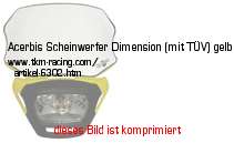 Bild vom Artikel Acerbis Scheinwerfer Dimension (mit TÜV) gelb