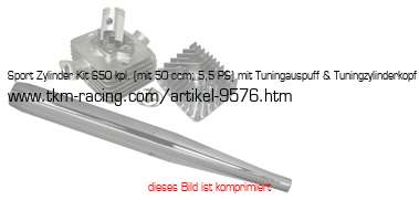 Bild vom Artikel Sport Zylinder Kit pass. f. S50 kpl. (mit 50 ccm) mit Tuningauspuff & Tuningzylinderkopf