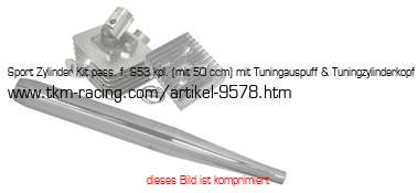 Bild vom Artikel Sport Zylinder Kit pass. f. S53 kpl. (mit 50 ccm) mit Tuningauspuff & Tuningzylinderkopf