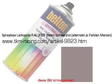Bild vom Artikel Spraydose Lackspray RAL 3007 Belton Schwarzrot (alternativ zu Farbton Maroon)