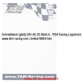 Bild vom Artikel Schreibblock (glatt) DIN A5 25 Blatt m. TKM Racing Logodruck