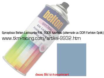 Bild vom Artikel Spraydose Lackspray RAL 5009 Belton Azurblau (alternativ zu Farbton Hellblau)