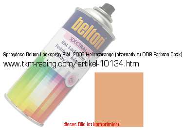 Bild vom Artikel Spraydose Belton Lackspray RAL 2008 Hellrotorange (alternativ zu DDR-Farbton Optik)