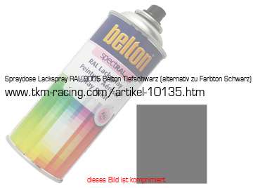 Bild vom Artikel Spraydose Lackspray RAL 9005 Belton Tiefschwarz