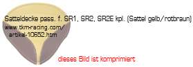 Bild vom Artikel Satteldecke pass. f. SR1, SR2, SR2E kpl. (Sattel Farbe gelb & rotbraun)