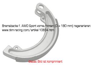 Bild vom Artikel Bremsbacke f. AWO Sport vorne/hinten (D = 180 mm) regenerieren
