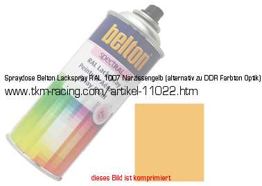 Bild vom Artikel Spraydose Lackspray RAL 1007 Belton Narzissengelb (alternativ zu Farbton Gelb)