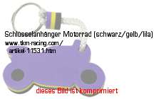 Bild vom Artikel Schlüsselanhänger Motorrad (schwarz, gelb, lila)