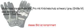 Bild vom Artikel Motocross Handschuhe MX_Pro mit Knöchelschutz schwarz/grau (Größe M)