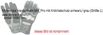 Bild vom Artikel Motocross Handschuhe MX_Pro mit Knöchelschutz schwarz/grau (Größe L)