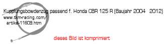 Bild vom Artikel Kupplungsbowdenzug passend f. Honda CBR 125 R (Baujahr 2004 - 2012)