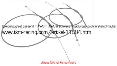 Bild vom Artikel Bowdenzug-Set passend f. AWO-T, AWO-S schwarz (Kupplungszug ohne Stellschraube)