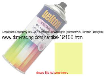Bild vom Artikel Spraydose Lackspray RAL 1016 Belton Schwefelgelb (alternativ zu Farbton Rapsgelb)