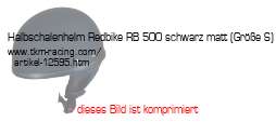 Bild vom Artikel Halbschalenhelm Redbike RB 500 schwarz matt (Größe S)