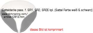 Bild vom Artikel Satteldecke pass. f. SR1, SR2, SR2E kpl. (Sattel Farbe weiß & schwarz)
