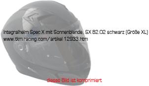 Bild vom Artikel Integralhelm Spec-X mit Sonnenblende, SX-82.02 schwarz (Größe XL)