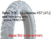 Bild vom Artikel Reifen 3,00 - 12 Heidenau K57 (47J)