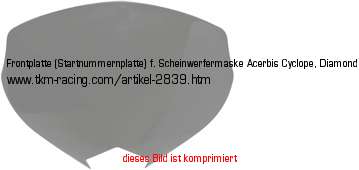 Bild vom Artikel Frontplatte (Startnummernplatte) f. Scheinwerfermaske Acerbis Cyclope, Diamond