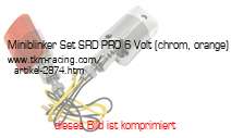 Bild vom Artikel Miniblinker Set SRD-PRO 6 Volt (chrom, orange)
