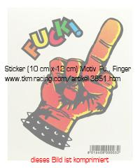 Bild vom Artikel Sticker (10 cm x 12 cm) Motiv -Fu.. Finger-