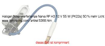 Bild vom Artikel Halogen-Scheinwerferlampe Narva RP H3 12 V 55 W (PK22s) 50 % mehr Licht