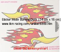 Bild vom Artikel Sticker Motiv -Burning Duck- (14 cm x 16 cm)