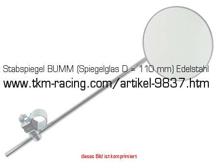 Bild vom Artikel Stabspiegel BUMM (Spiegelglas D = 110 mm) Edelstahl