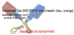 Bild vom Artikel Miniblinker Set SRD-PRO 6 Volt (metallic blau, orange)