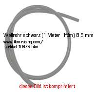 Bild vom Artikel Wellrohr schwarz (1 Meter - lfdm) 8,5 mm