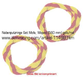 Bild vom Artikel Nabenputzringe Set Mofa, Moped (560 mm) gelb/rot